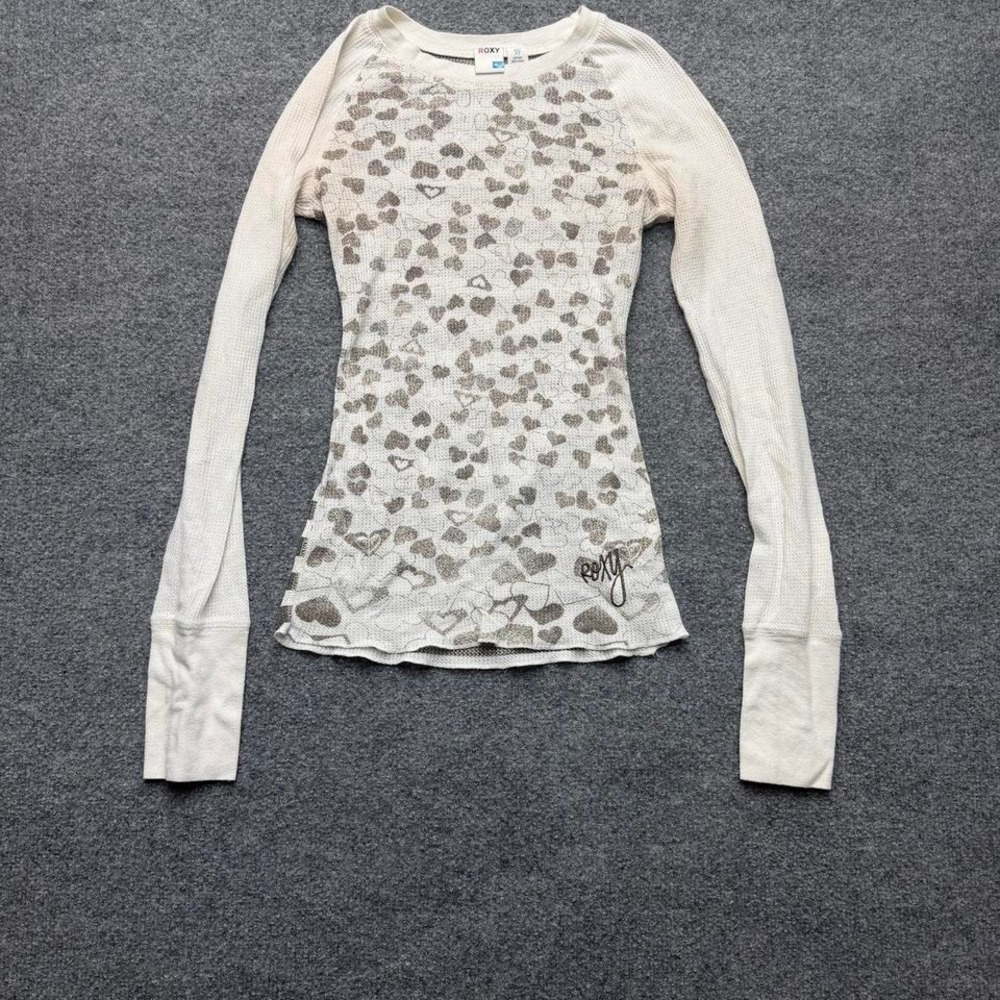 Y2K Roxy vintage‎ hearts babydoll tee size women's small